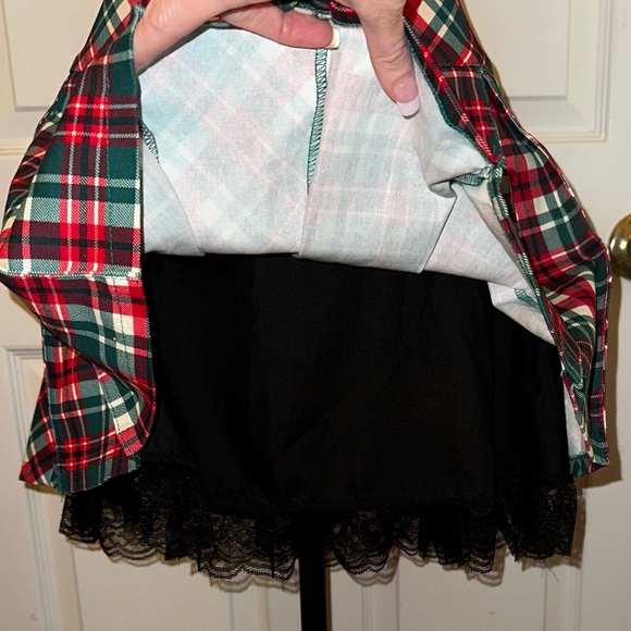 Sugar Thrillz Dolls Kill ‘HOLIDAY PARTY’ Red Green Black Plaid Skirt XL NWT - Picture 6 of 10